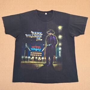 Vintage Hank Williams Jr. Hotel Whiskey 1992 Tour Outlaw Country Shirt Large